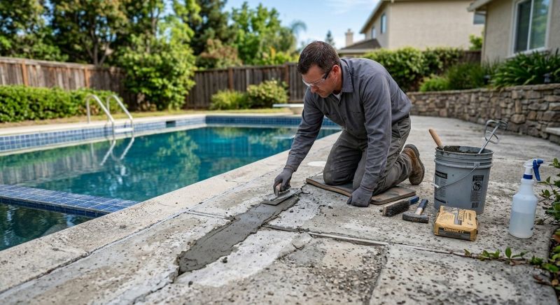 Concrete Pool Deck Repair in Des Moines, IA