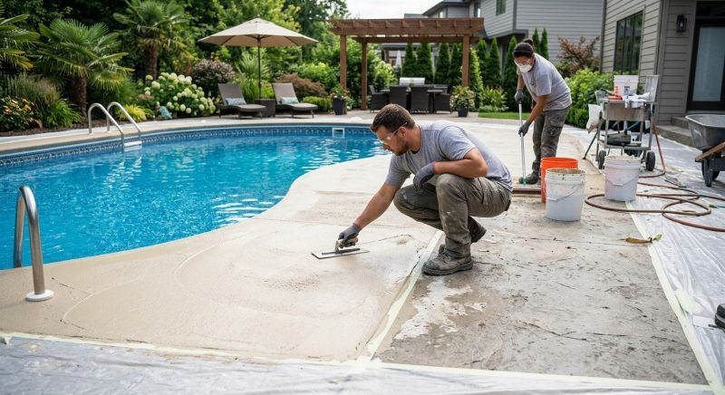 Concrete Pool Deck Resurfacing in Corpus Christi, TX