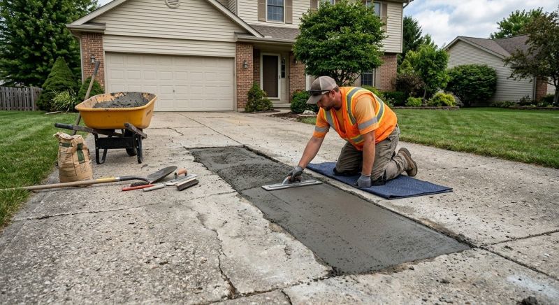 Cement Driveway Repair in West Des Moines, IA