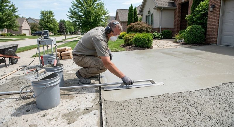 Concrete Driveway Resurfacing in West Des Moines, IA
