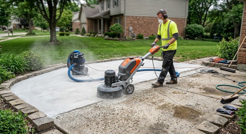 Concrete Patio Refinishing in West Des Moines, IA