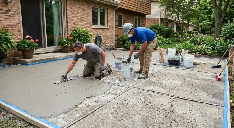 Concrete Patio Refinishing in Des Moines, IA