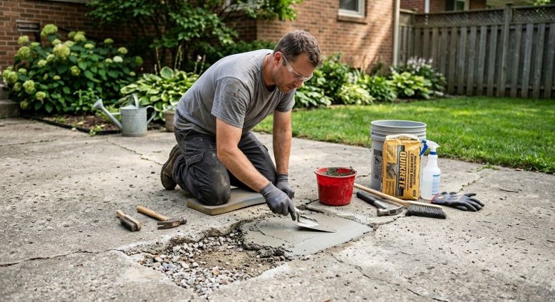 Concrete Patio Repair in West Des Moines, IA