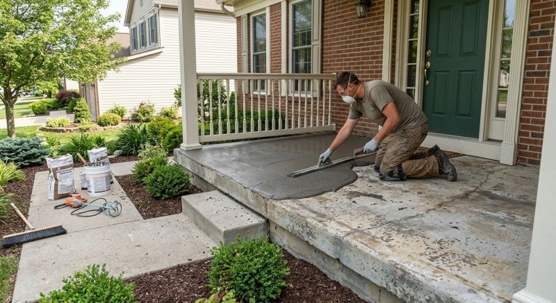 Concrete Porch Resurfacing in Corpus Christi, TX