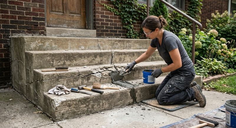 Concrete Stairs Repair in Des Moines, IA