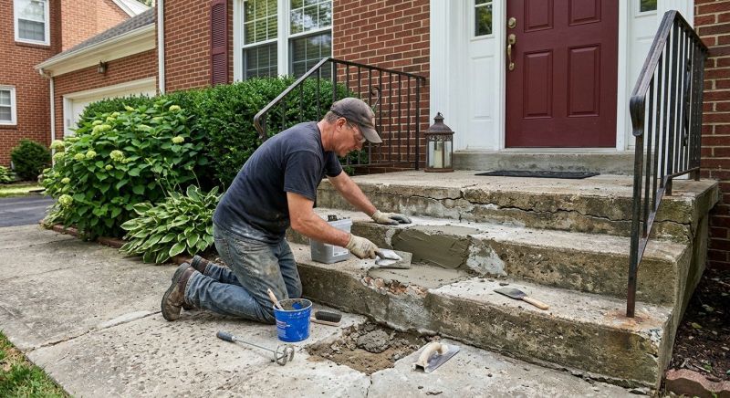 Cracked Stairs Repair in West Des Moines, IA