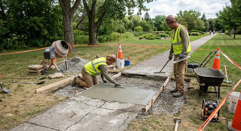 Entryway Concrete Repair in West Des Moines, IA