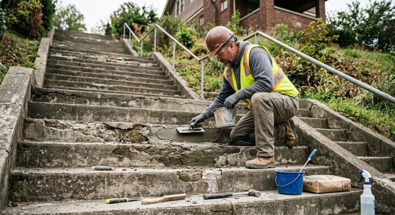 Patio Stairs Repair in Des Moines, IA