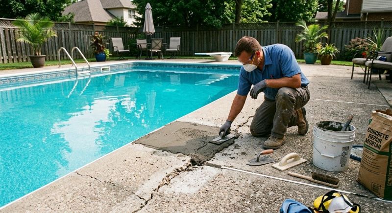 Pool Deck Repair in Des Moines, IA